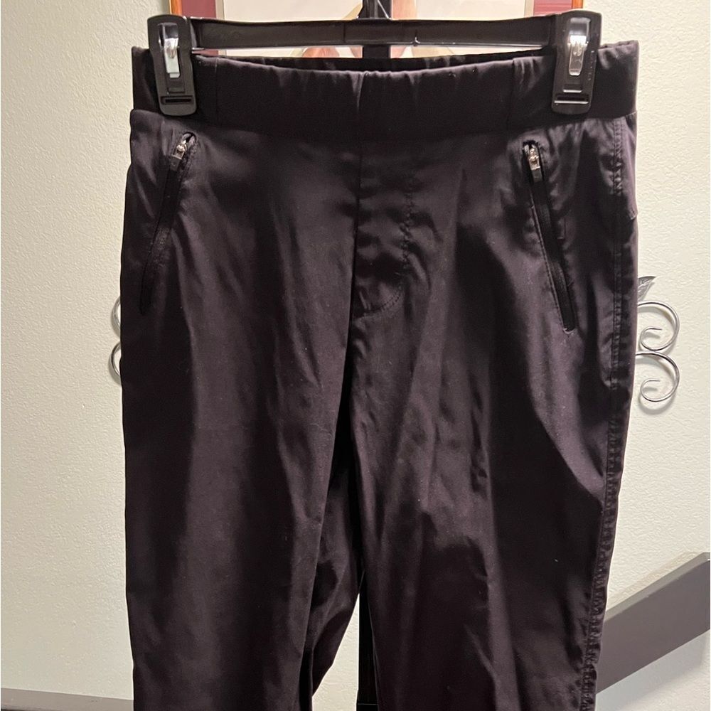 Eddie Bauer Black Elastic Waist Pants Elastic Cuff #DP318
